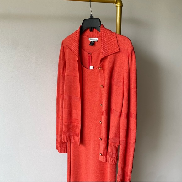 St John Coral Dress Jacket Set Size 4 - Picture 11 of 13